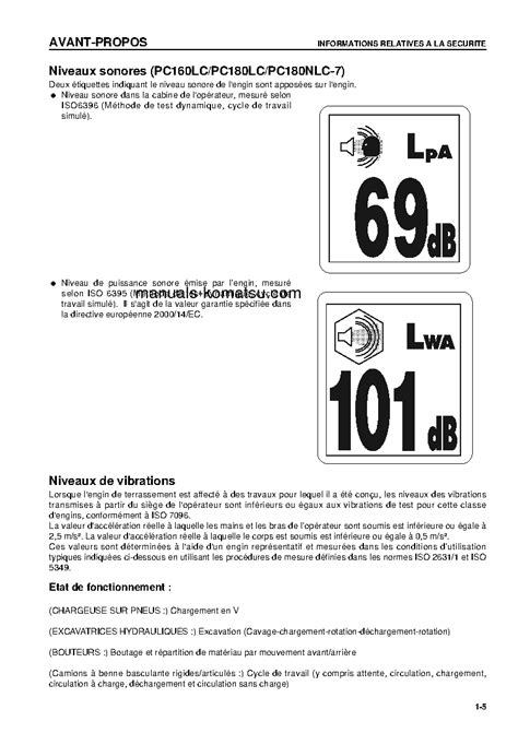 Pc180lc 7 Gbr K S N K40204 Up Operation Manual French Manuals Shop Repair