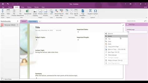 Using onenote for meeting notes - jnrsim