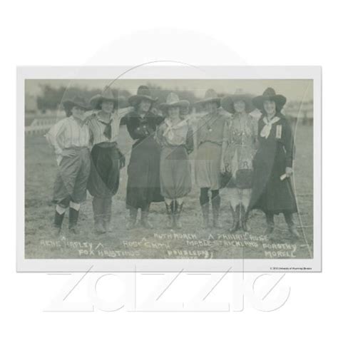 Seven Rodeo Cowgirls Posing For A Photograph Poster Zazzle Rodeo Cowgirl Poster Prints