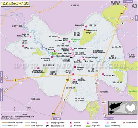 Damascus City Map