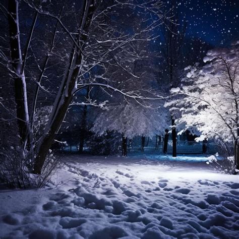 Premium Photo | Old log cabin in snowy forest night