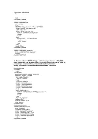52 Ejercicios Resueltos En Pseudocodigo PDF