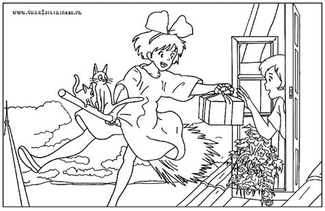 Coloriages Des Films Miyasaki Des Studios Ghibli Kiki La Sorci Re