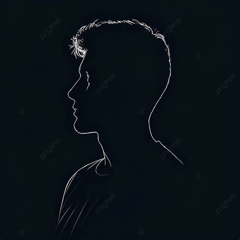 Minimalist Profile Outline Background, Profile, Man, Silhouette ...