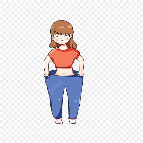 Weight Loss Clipart Transparent Background Happy Slimming After Weight