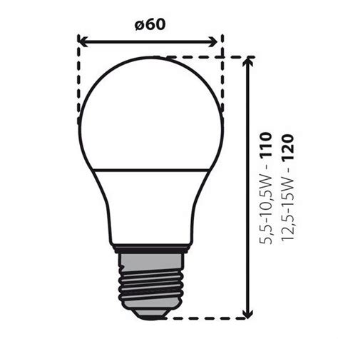 Żarówka Led E27 12 5w A60 ściemnialna 4000k Neutralna Dim 12 5w