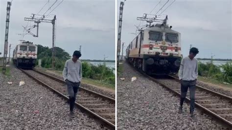 Por Un Tiktok Joven Casi Muere Arrollado Por Un Tren Al Grabar Un Video