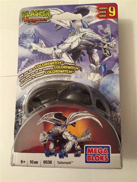 Mega Bloks Plasma Dragons Nip Tailsmash Dragon With Egg 9536