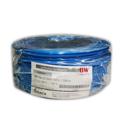 CABLE BW 12 X 100 MTS AZUL Hierros San Félix