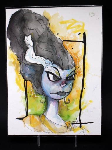 Chris Hamer Signed Lady Frankenstien Sketch