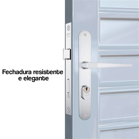 Fechadura Externa Perfil Serralheiro Estreita Stam Inox Fech 501 502