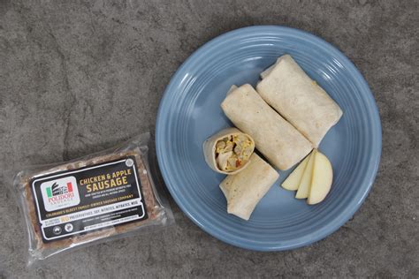 Chicken & Apple Sausage Breakfast Burrito - Polidori Sausage
