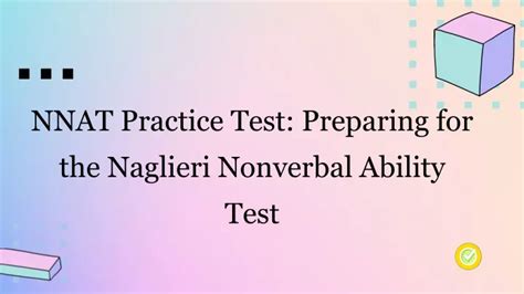 PPT NNAT Practice Test Preparing For The Naglieri Nonverbal Ability