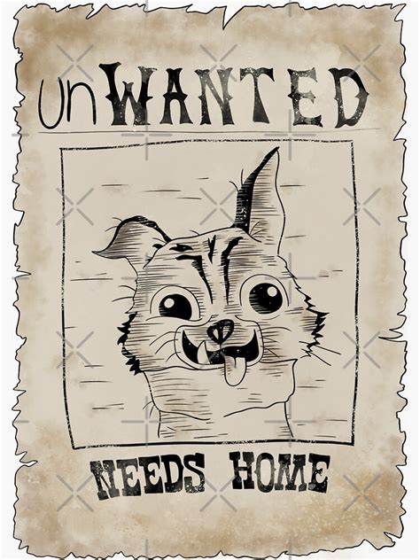 Perrito Unwanted Poster Sticker For Sale By Somedrawings Redbubble