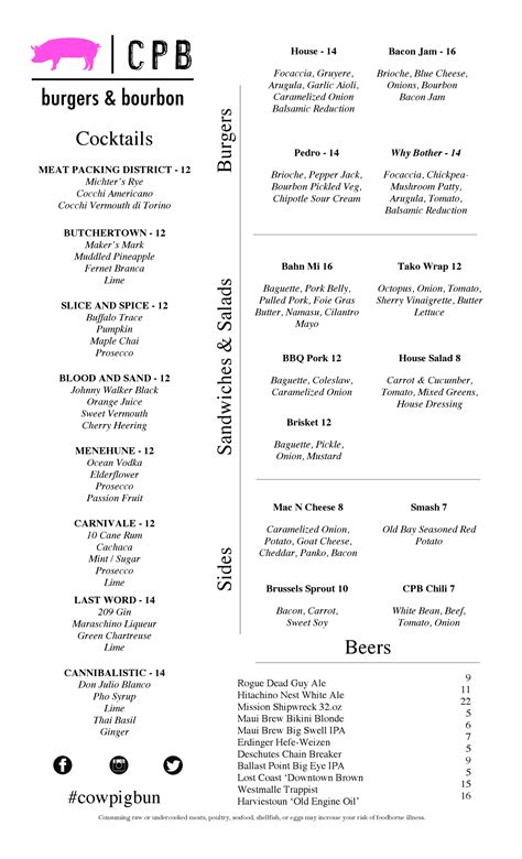 Cow Pig Bun Menu Menu For Cow Pig Bun Kihei Rest Of Hawaii