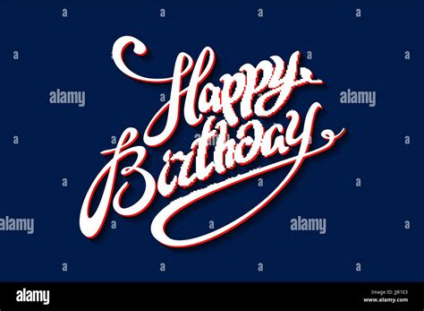 Feliz Cumpleaños Pincel estilo Script hand lettering Vintage Retro