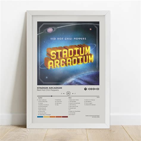 Quadro Moldura Spotify Red Hot Chili Peppers Stadium Arcadim