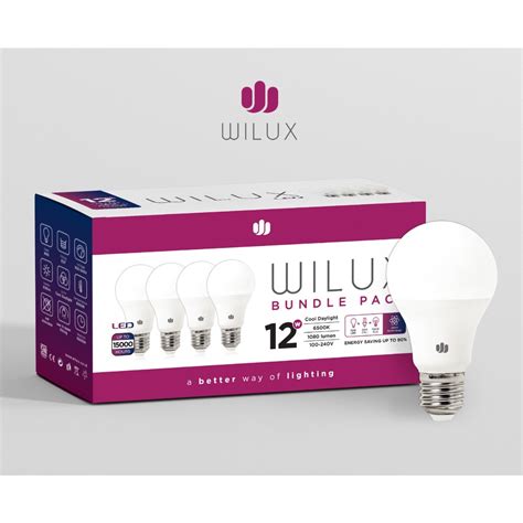 Jual Lampu WILUX LED BULB BUNDLE PACK 12W PUTIH 6500K Bohlam Isi 4