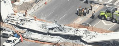 Dramático El Video Del Momento En Que Colapsó El Puente Peatonal En Miami Big Bang News