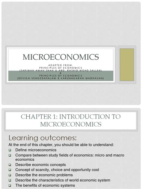 Chapter 1 Intro To Microeconomics Pdf Microeconomics Economics