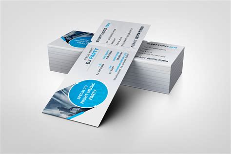 PSD Sleek Ticket Template - Graphic Templates