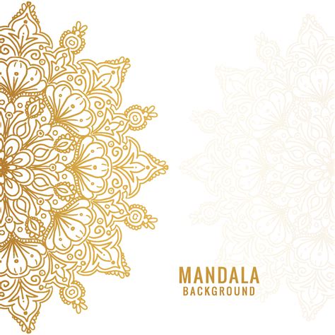 Decorative Golden Mandala On White Background 12388784 Vector Art At