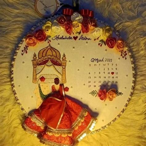 Punjabi Couple Embroidery Hoop Handmade Embroidery Designs