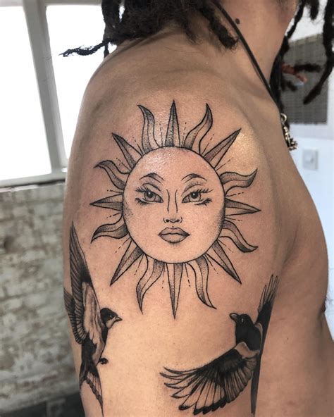 Discover 73 Sun On Shoulder Tattoo Best In Coedo Vn