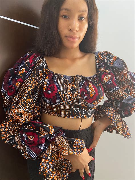 African Crop Print Top African Print Top Tops For Women Etsy