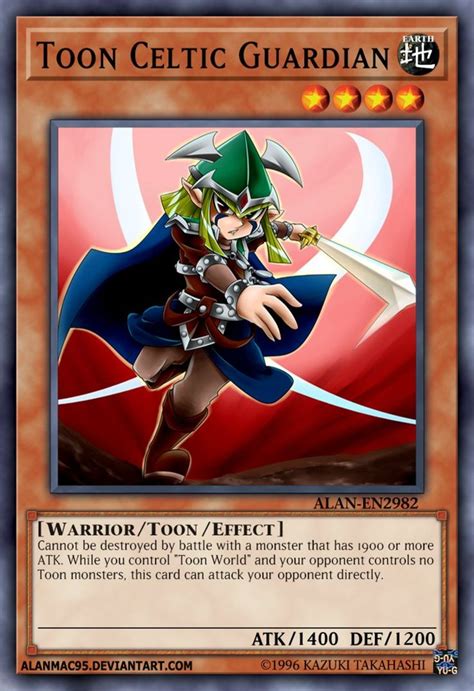 Toon Celtic Guardian By AlanMac95 Yugioh Cards Yugioh Trading Cards