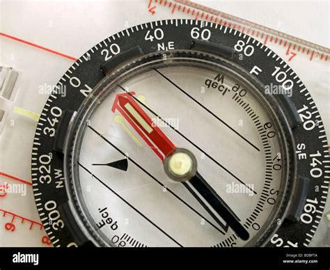 Detail Of A Magnetic Compass Direction Stock Photo Alamy