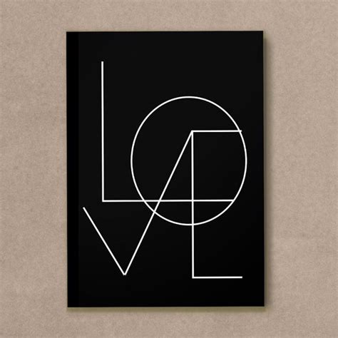 Quadro Decorativo Love Preto Wallze