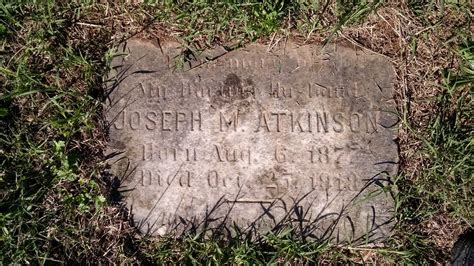 Joseph Manley Atkinson 1877 1918 Find A Grave Memorial