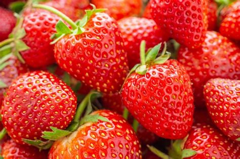 Premium Photo Fresh Organic Red Ripe Strawberry Fruit Background Closeup