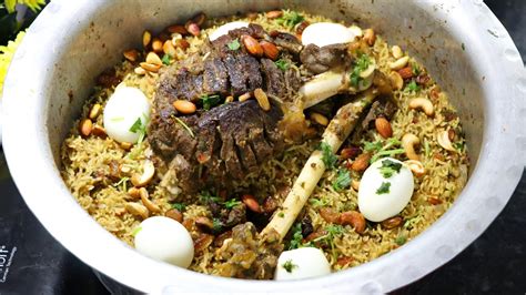 Mutton Mandi Arabian Mutton Raan Mandi Recipe Fried Mutton Pulao