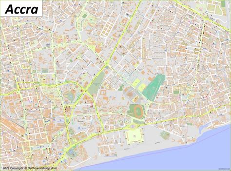 Accra Map | Ghana | Detailed Maps of Accra