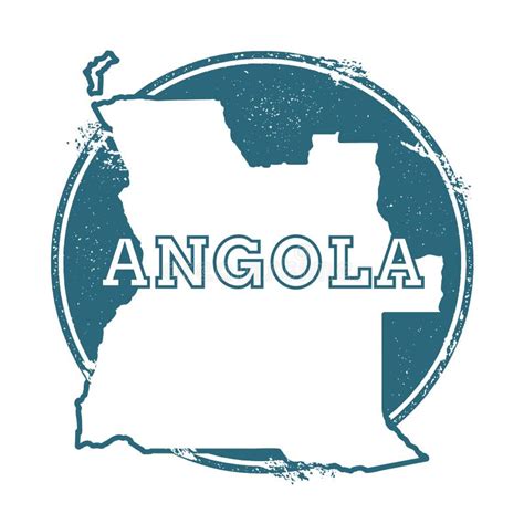 Selo o mapa de Angola ilustração do vetor Ilustração de