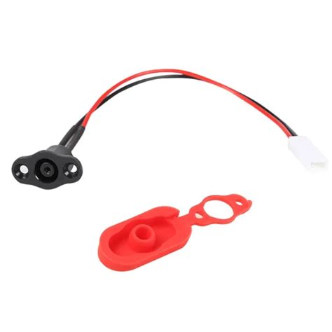 Electric Scooter Power Charger Cord Cablecharging Port Plug Cover Set