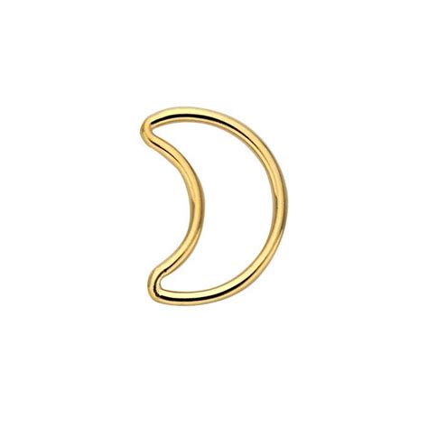 Yellow Gold Filled Open Crescent Moon Component Riogrande