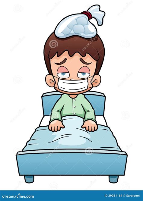 Sick boy cartoon stock vector. Illustration of sickness - 29081164