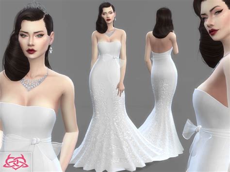 Lana CC Finds - Wedding Dress 4 by coloresurbanos | Sims 4 wedding dress, Sims 4 dresses, Dress