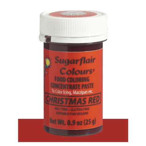 SugarFlair Christmas Red Concentrated Gel Paste Color 25 Gr Gel Paste