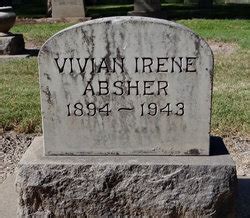 Vivian Irene Litchfield Absher 1894 1943 Mémorial Find a Grave