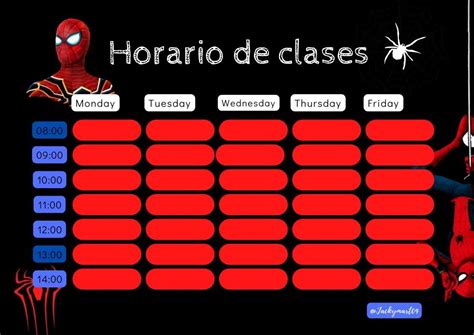 Introducir Imagen Horario Escolar Spiderman Abzlocal Mx