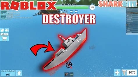 USING MOST EXPENSIVE BOAT DESTROYER ROBLOX SharkBite YouTube