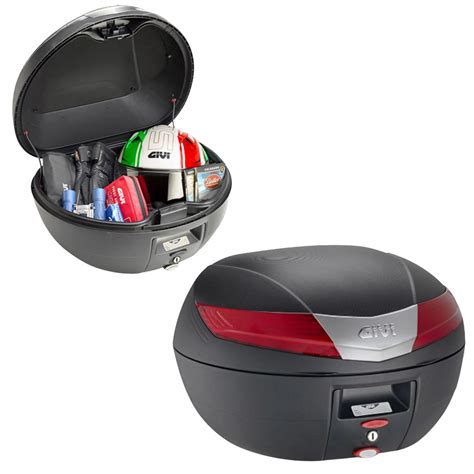 Baú 40L Givi Monokey V40N Lente Vermelha Base M5 Givi