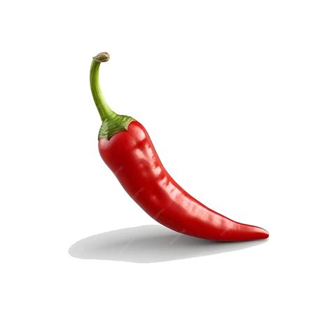 Premium Ai Image Red Chili Pepper Realistic Single Object On White Background