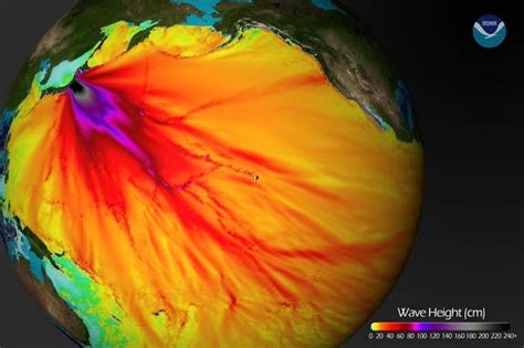 Brilliant picture shows tsunamis estimated heights