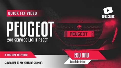 Peugeot Service Light Reset Youtube