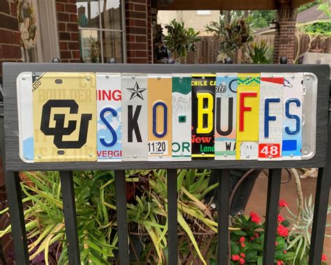 Sko Buffs Custom University Of Colorado Buffaloes License Plate Sign